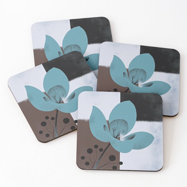 Item preview, Soft Blue Abstract Flower designed and sold by joycrysstudio.