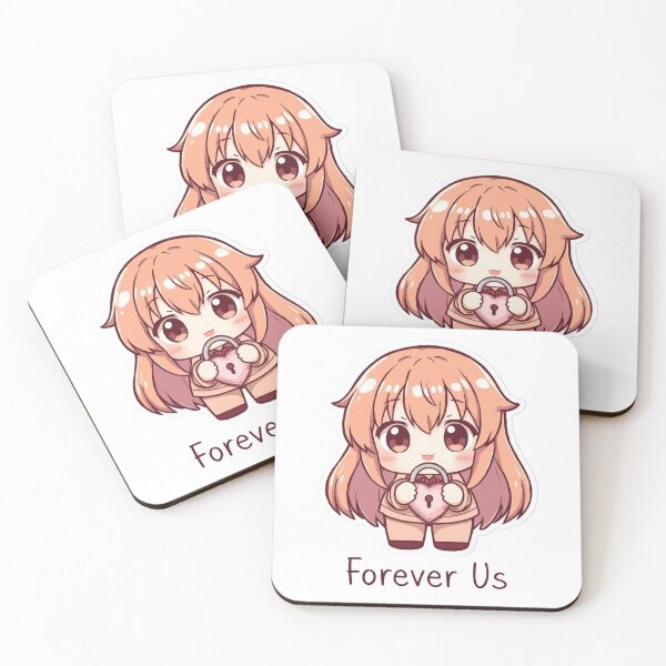 Item preview, Forever Us – Cute Chibi Valentine Heart Lock Sticker designed and sold by Pigmentra.