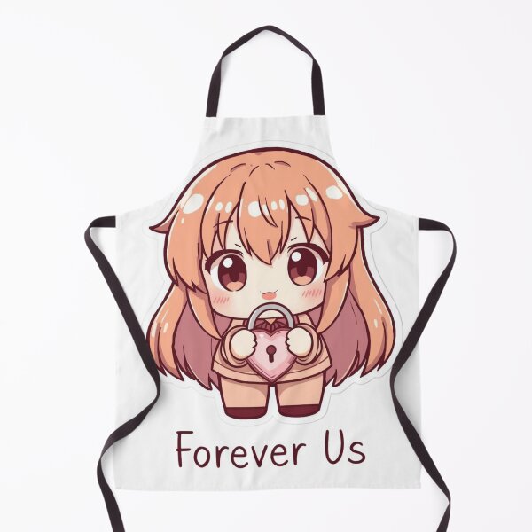 Item preview, Forever Us – Cute Chibi Valentine Heart Lock Sticker designed and sold by Pigmentra.