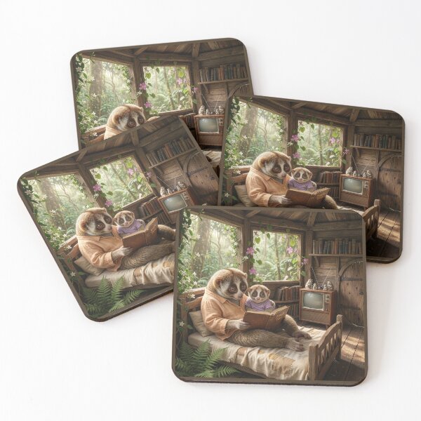 Item preview, Slow Loris Reads to Junior designed and sold by Tridentulus.