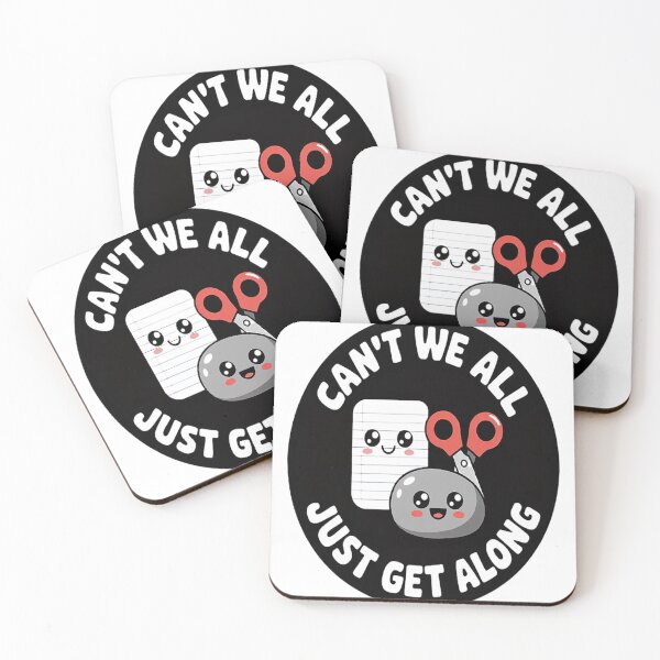 Item preview, Rock Paper Scissors Can't We All Just Get Along designed and sold by TheRetroStyle.