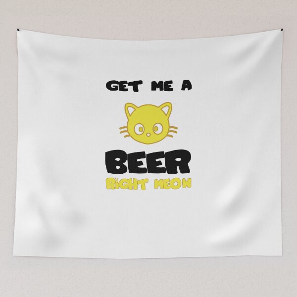 Item preview, Get Me A Beer Right Meow designed and sold by TeeTimeGuys.