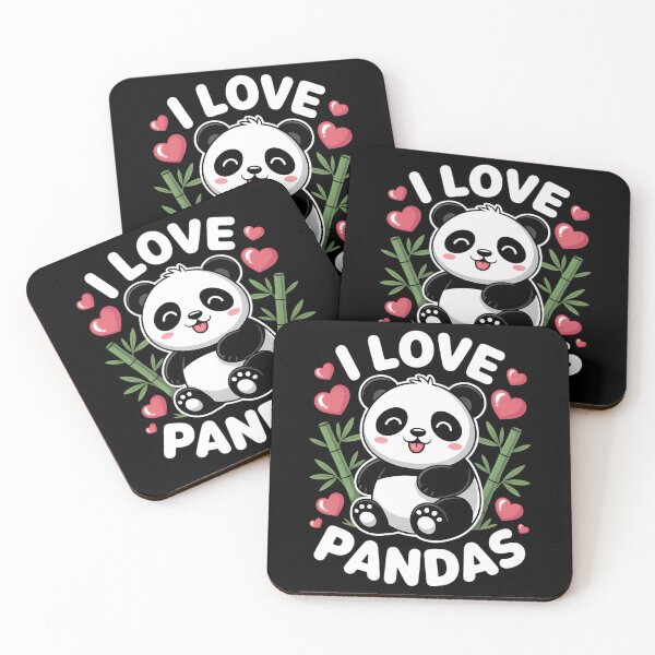 Item preview, I Love Pandas - Cute Kawaii Panda Bear designed and sold by FaithAbbott.