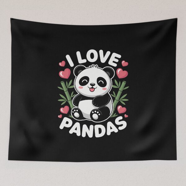 Item preview, I Love Pandas - Cute Kawaii Panda Bear designed and sold by FaithAbbott.