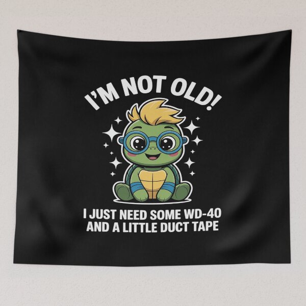 Item preview, Not Old WD40 Duct Tape Funny Humor Aging Repair Resilience designed and sold by Shannon Bosley.