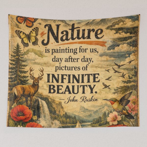 Item preview, Nature is Painting – John Ruskin Vintage Design designed and sold by Mauswohn.