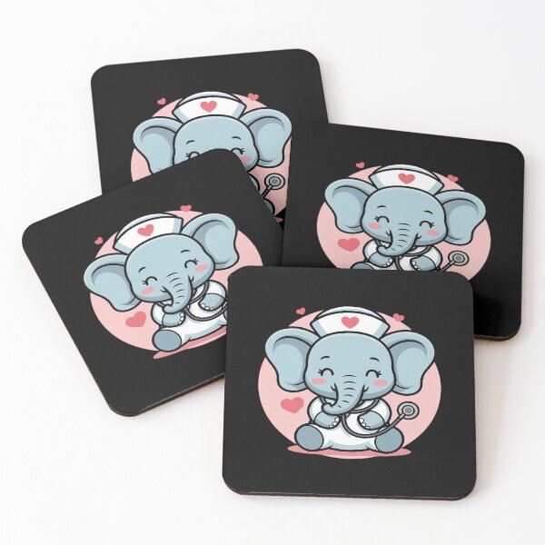 Item preview, Nurse Elephant Medical Elephant Stethoscope Nursing School designed and sold by Shannon Bosley.