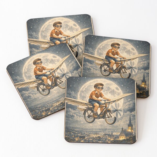 Item preview, Flying Bikes for Children - 1925 Fictional Vintage Ad designed and sold by MarTomDub.