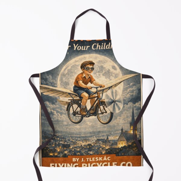 Item preview, Flying Bikes for Children - 1925 Fictional Vintage Ad designed and sold by MarTomDub.