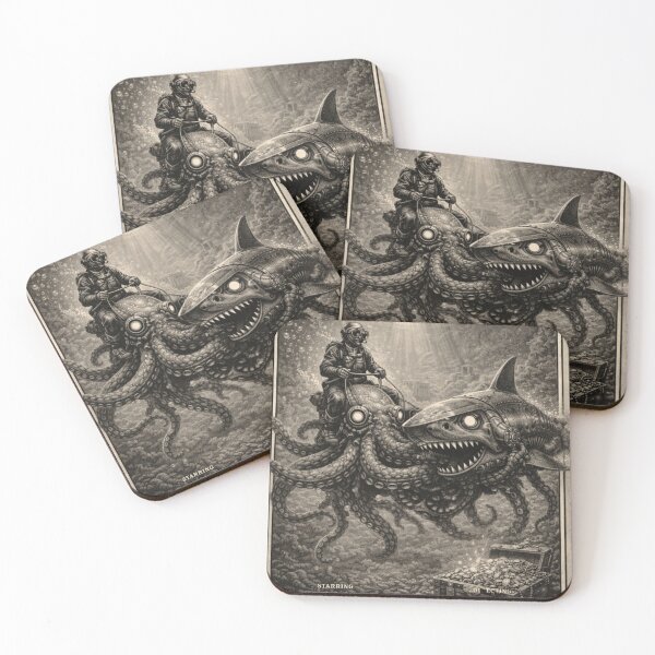 Item preview, Riders of the Octopus II - 1925 Fictional Sci-Fi Movie Poster designed and sold by MarTomDub.