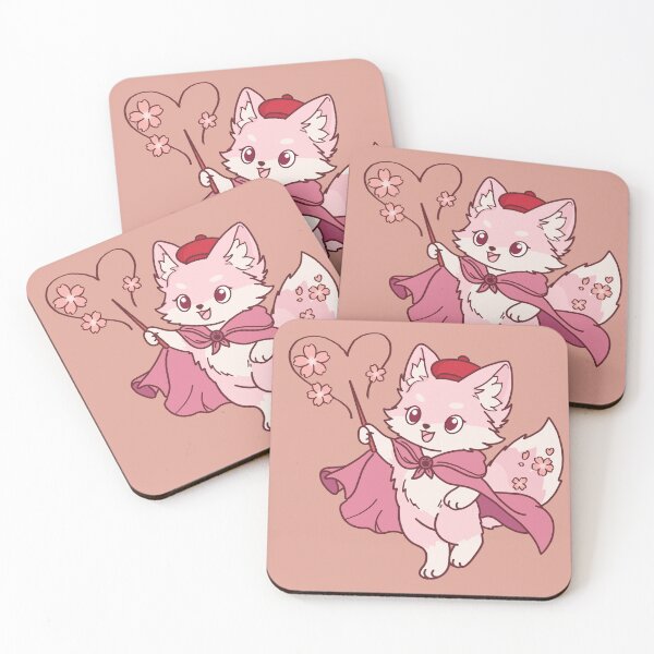 Item preview, Cute Sakura Magic Fox Illustration designed and sold by BGMeYou.