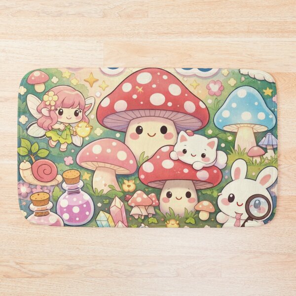 Item preview, Enchanted Mycology – Cute Kawaii Mushroom Anime Design designed and sold by Mauswohn.