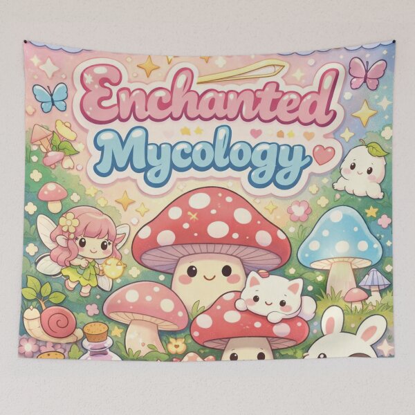 Item preview, Enchanted Mycology – Cute Kawaii Mushroom Anime Design designed and sold by Mauswohn.
