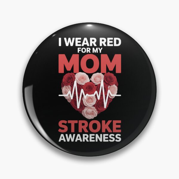 Item preview, I Wear Red For My Mom Stroke Awareness, Stroke Survivor designed and sold by FaithAbbott.