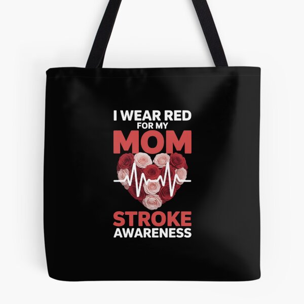 Item preview, I Wear Red For My Mom Stroke Awareness, Stroke Survivor designed and sold by FaithAbbott.