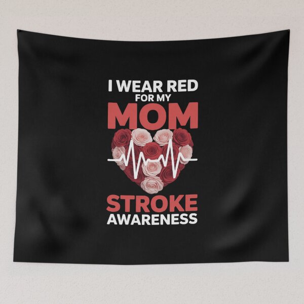 Item preview, I Wear Red For My Mom Stroke Awareness, Stroke Survivor designed and sold by FaithAbbott.