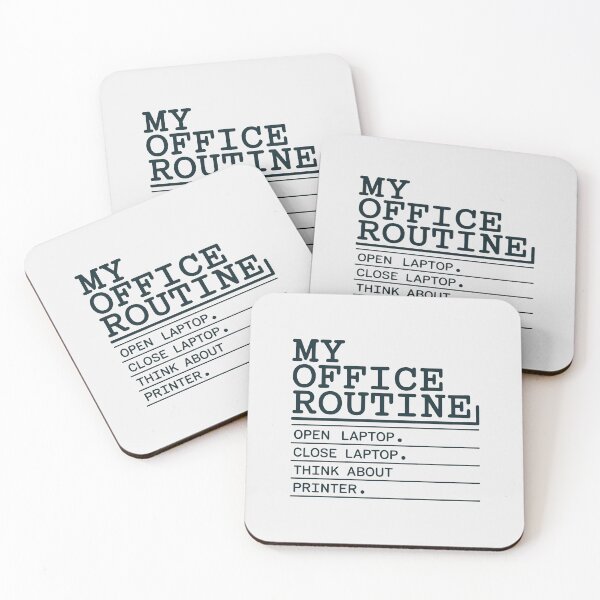 Item preview, My Office Routine Open Close Laptop Think About Printer Funny Art designed and sold by SplashTastic.