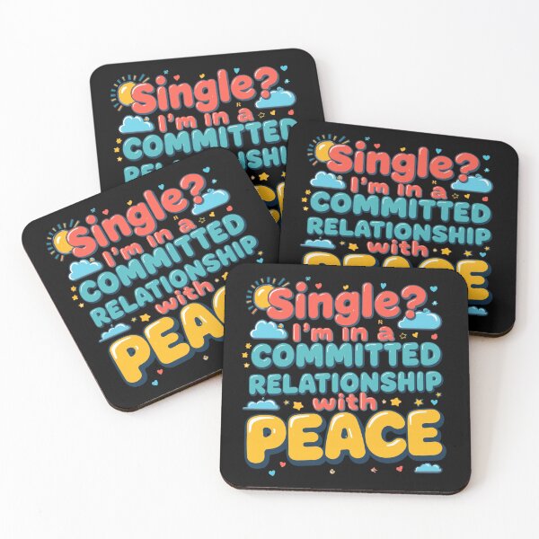Item preview, Single But Committed to Peace. Funny Self Love Quote Typography Design designed and sold by Aarvya Fashion Club ( A.F.C ).