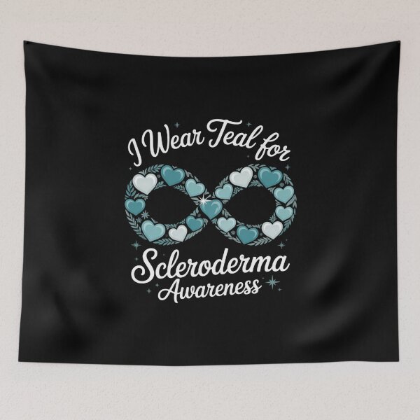 Item preview, I Wear Teal For Scleroderma Awareness Heart Butterfly designed and sold by FaithAbbott.