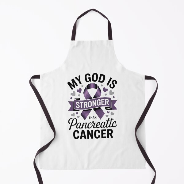 Item preview, God Is Stronger Pancreatic Cancer Awareness Purple Graphic designed and sold by FaithAbbott.