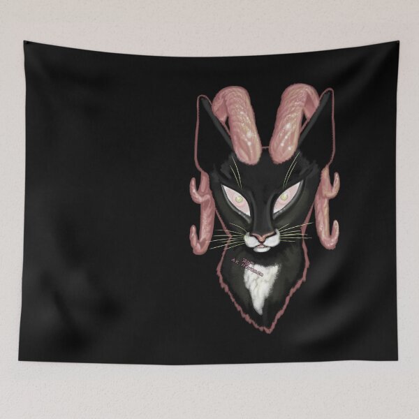 Item preview, Devlish Cat, hand painted painting 1of 2 designed and sold by AK-Hevonen.
