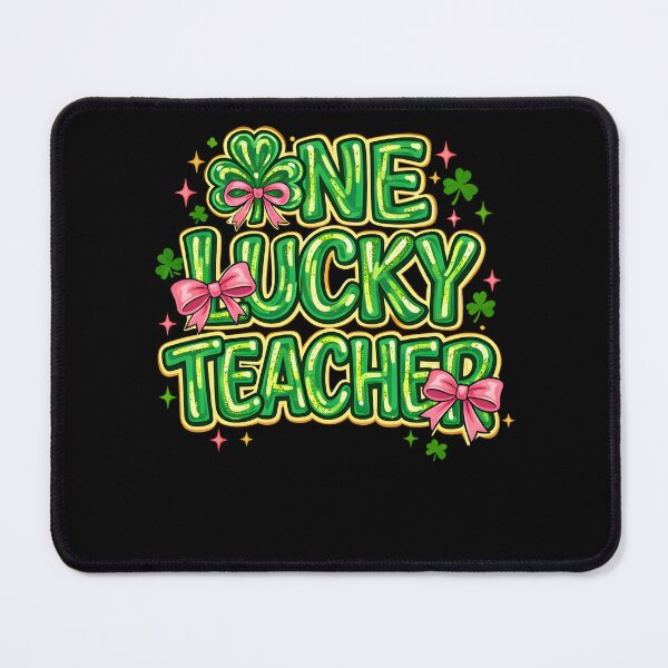 Item preview, One Lucky Teacher St. Patrick's Day Irish Teacher Coquette Bow Lucky Era designed and sold by pansak.