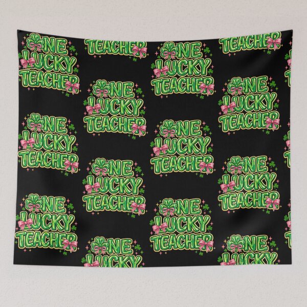 Item preview, One Lucky Teacher St. Patrick's Day Irish Teacher Coquette Bow Lucky Era designed and sold by pansak.