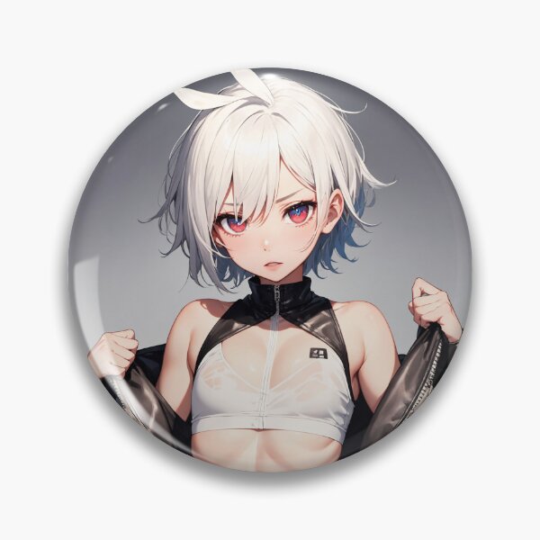 Item preview, Athletic Silver Haired Rebel - Sakimatsu Uramiko Anime Art designed and sold by iloveanimechibi.