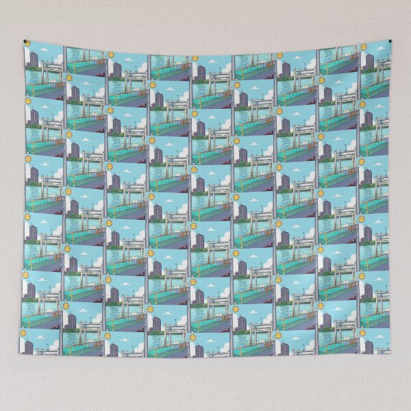 Item preview, Sunny Day at the Riverside Pier Art designed and sold by bigfear.