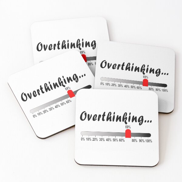 Item preview, Overthinking... 69% Funny Loading Bar Meme designed and sold by OlizaPrint.