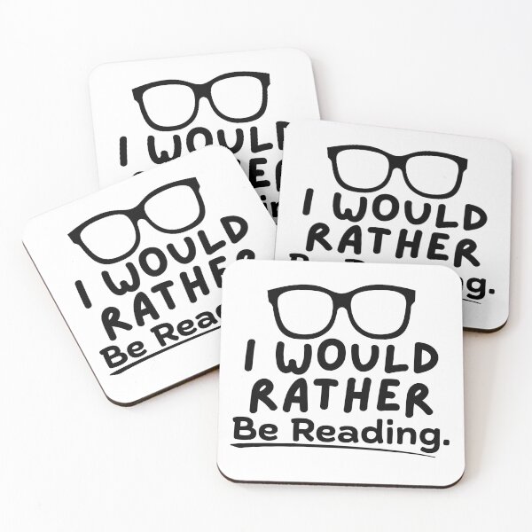 Item preview, I Would Rather Be Reading | Book Lover Quote designed and sold by highflycrafts.