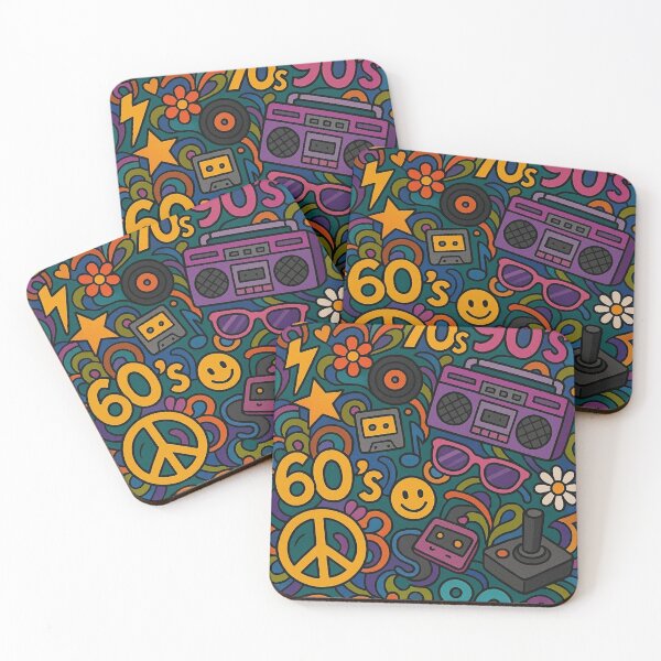 Item preview, Pace and Love 60s Pattern designed and sold by Arte Cartoon From TagTeam Group.