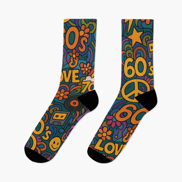 Item preview, Pace and Love 60s Pattern designed and sold by Arte Cartoon From TagTeam Group.