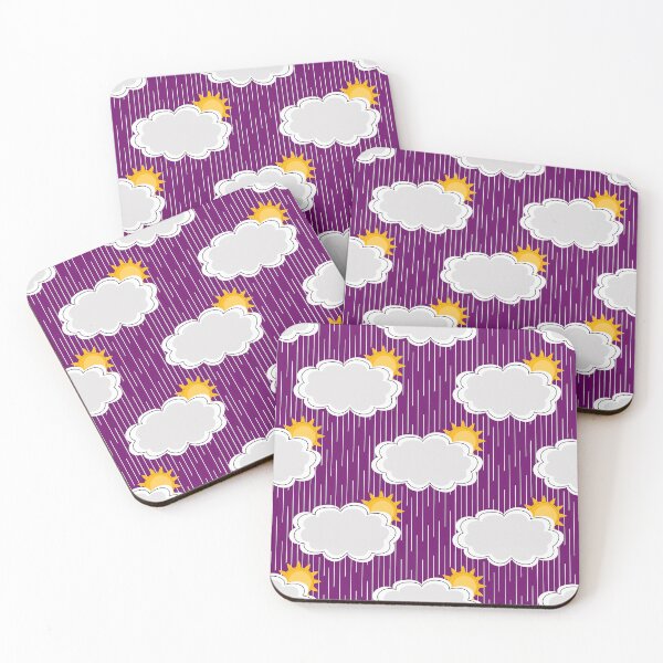 Item preview, Rain Clouds Sun Sky Pattern Purple Design  designed and sold by PatternTitan.
