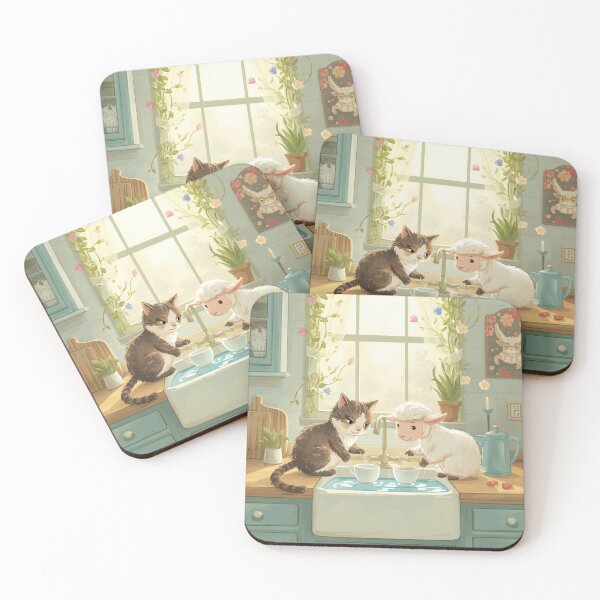 Item preview, Valentine’s Early Spring • Washing the Cups Together designed and sold by WildlifeWhimsy.