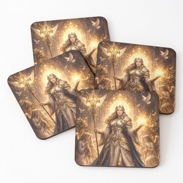 Item preview, Celestial Lightbringer – Angelic Paladin of Divine Radiance designed and sold by DrakariArt.