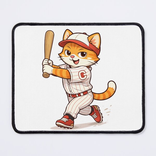 Item preview, Happy Baseball Cat – Kids Sports Character designed and sold by DesignsByHania.