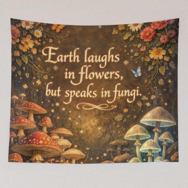 Item preview, Earth Speaks in Mushrooms – Mystical Nature Art designed and sold by Mauswohn.