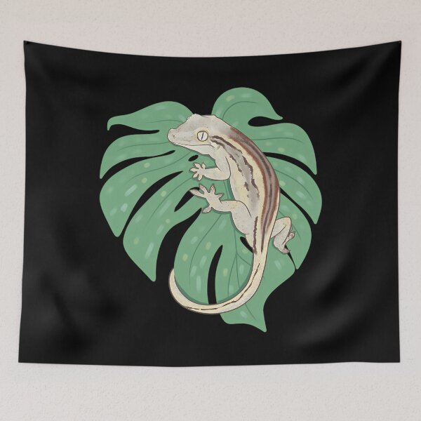 Item preview, Gargoyle Gecko With Monstera designed and sold by afypgzcstc8.