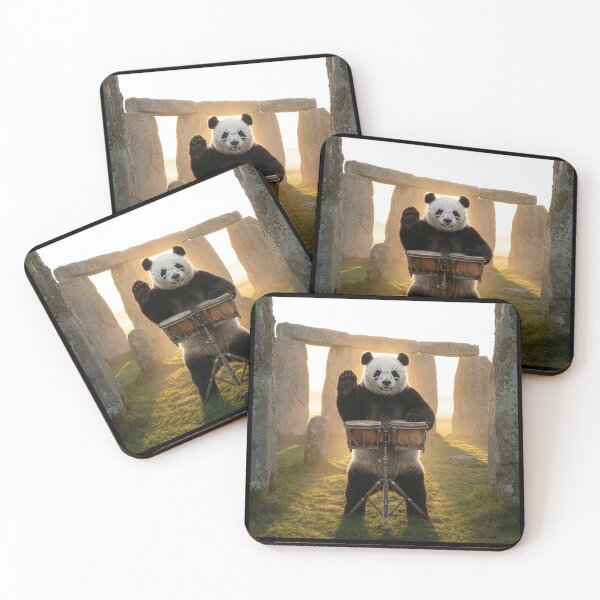 Item preview, Panda Plays the Bongos at Stonehenge designed and sold by Tridentulus.