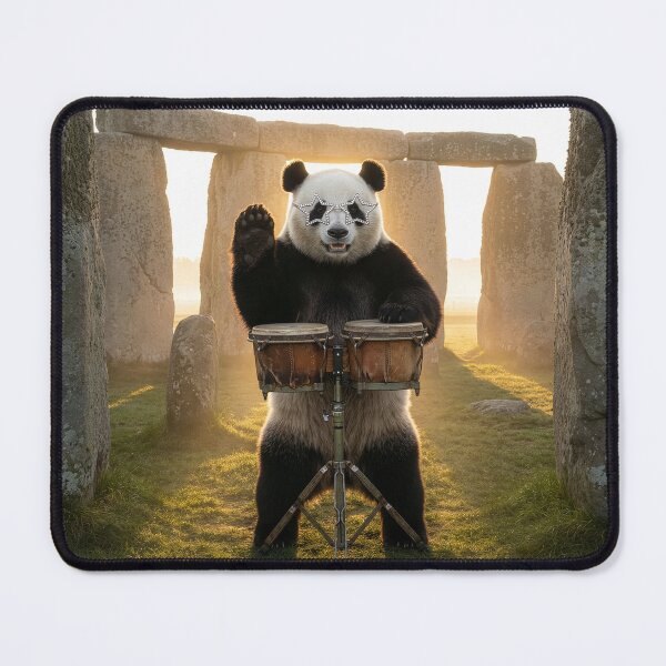 Item preview, Panda Plays the Bongos at Stonehenge designed and sold by Tridentulus.