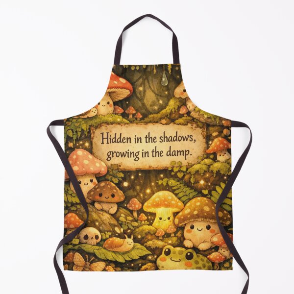 Item preview, Hidden in the Shadows – Cute Kawaii Mushroom Design designed and sold by Mauswohn.