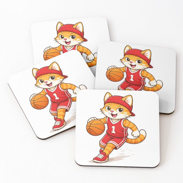 Item preview, Basketball Cat — Red Jersey Version designed and sold by DesignsByHania.