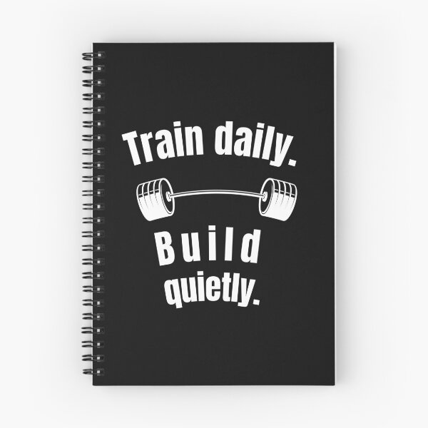 Item preview, Train daily. Build quietly. Gym Fitness Motivation Quote designed and sold by TeeArtWorld.