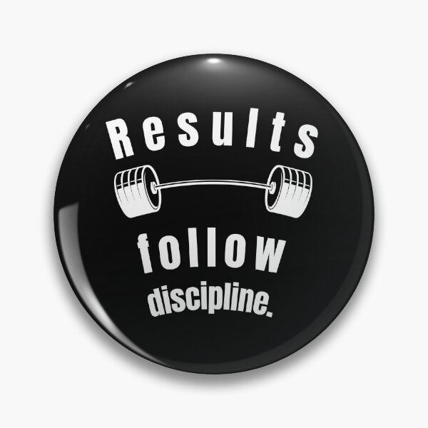 Item preview, Results follow discipline. Gym Fitness Motivation Quote designed and sold by TeeArtWorld.