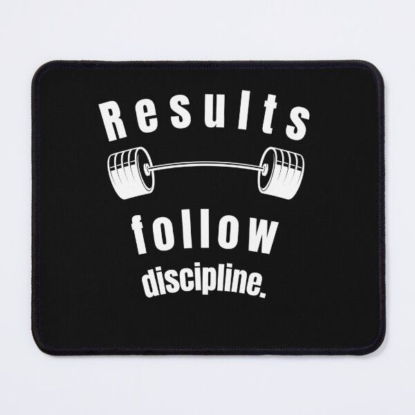 Item preview, Results follow discipline. Gym Fitness Motivation Quote designed and sold by TeeArtWorld.