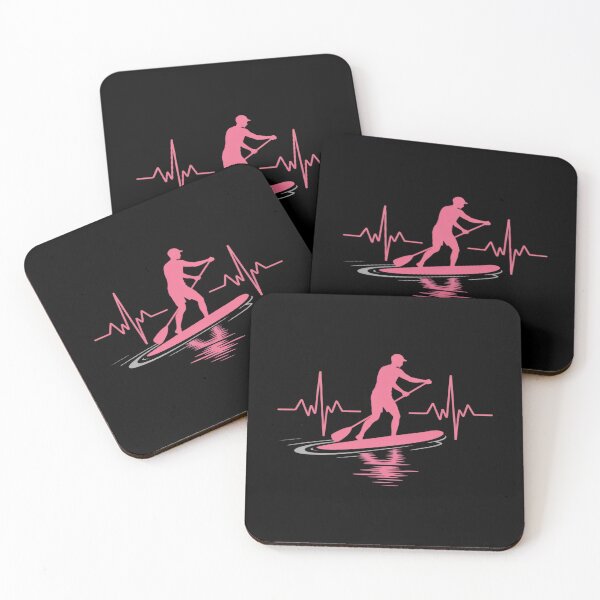 Item preview, Paddleboard Heartbeat Pink Minimal designed and sold by Tatianamiobi.