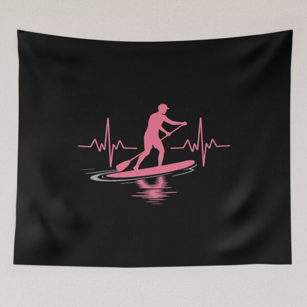 Item preview, Paddleboard Heartbeat Pink Minimal designed and sold by Tatianamiobi.