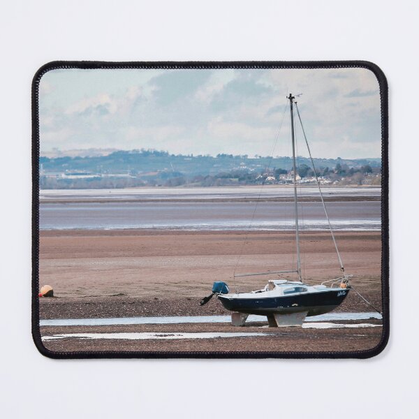 Item preview, Serene Boat on the Sand – Exmouth Estuary, Devon Coast Photography designed and sold by leonwoods.