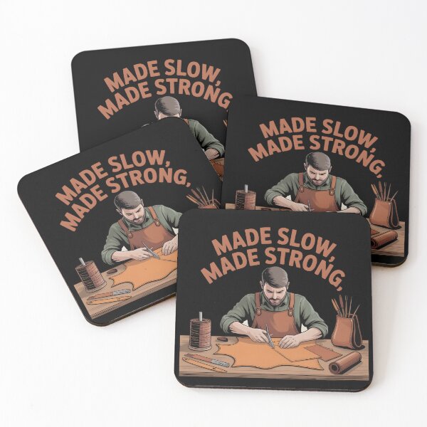 Item preview, Made Slow Made Strong – Leather Craft Artisan Shirt designed and sold by ImaginedSpace7.